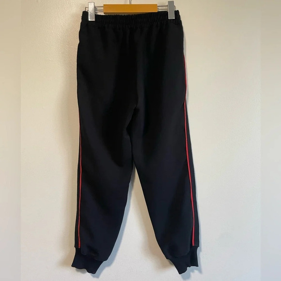 Aritzia  Wilfred Buffon Black Jogger Pants With Side Red Stripes - XS - Picture 8 of 9